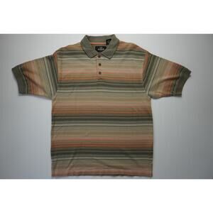 Vintage RedHead Polo Shirt Men’s Medium 90s Y2K Striped Outdoor Casual Cotton RN